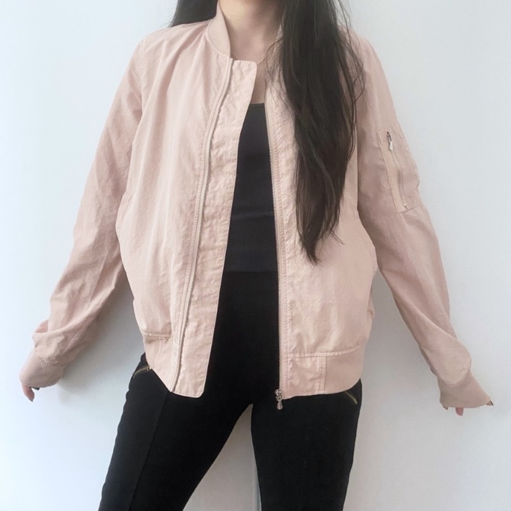 Zara pink bomber jacket S